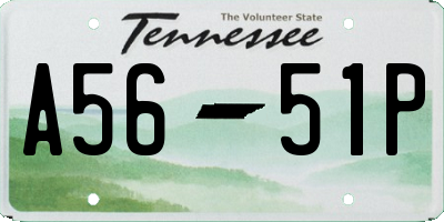 TN license plate A5651P