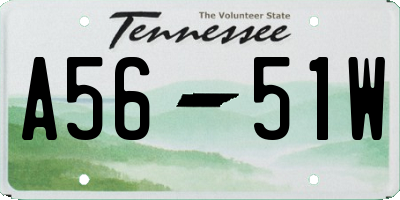 TN license plate A5651W