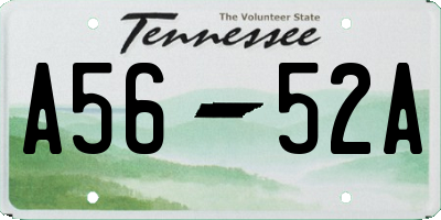 TN license plate A5652A