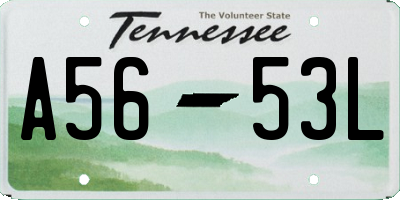 TN license plate A5653L