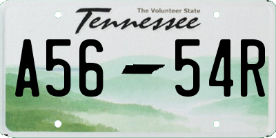 TN license plate A5654R