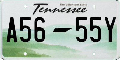 TN license plate A5655Y