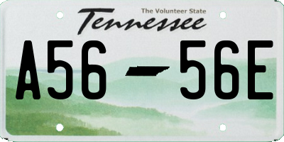 TN license plate A5656E
