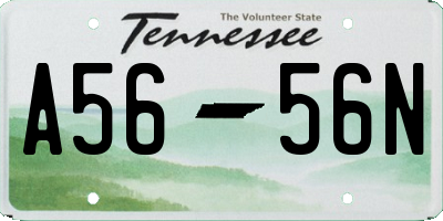 TN license plate A5656N