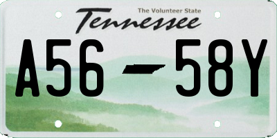 TN license plate A5658Y