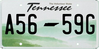 TN license plate A5659G