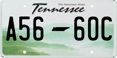 TN license plate A5660C