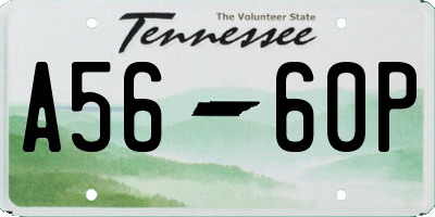 TN license plate A5660P