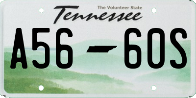 TN license plate A5660S