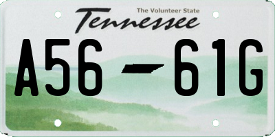 TN license plate A5661G