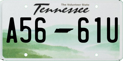TN license plate A5661U
