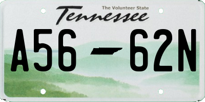 TN license plate A5662N