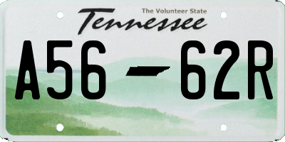 TN license plate A5662R