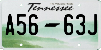 TN license plate A5663J