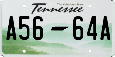 TN license plate A5664A