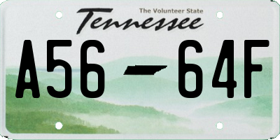 TN license plate A5664F