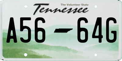 TN license plate A5664G