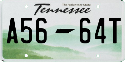TN license plate A5664T