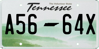 TN license plate A5664X