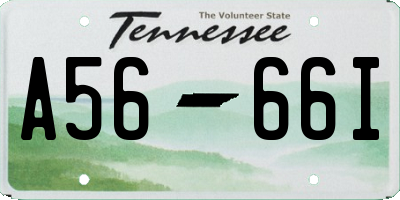 TN license plate A5666I
