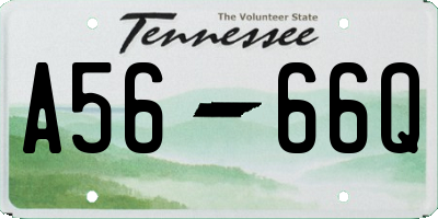 TN license plate A5666Q