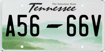 TN license plate A5666V