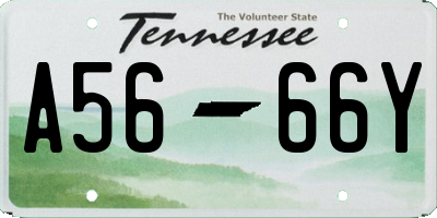 TN license plate A5666Y