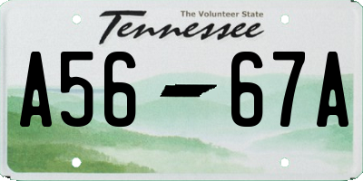 TN license plate A5667A