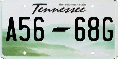 TN license plate A5668G