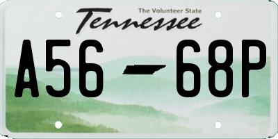 TN license plate A5668P