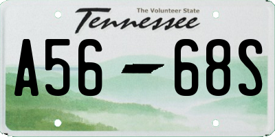 TN license plate A5668S
