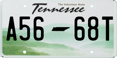 TN license plate A5668T