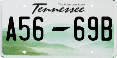 TN license plate A5669B