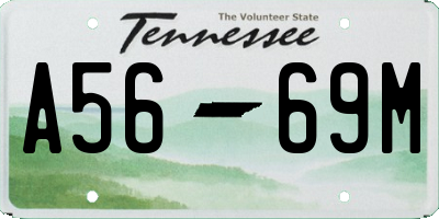 TN license plate A5669M