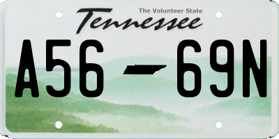 TN license plate A5669N