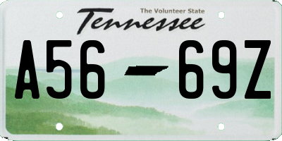 TN license plate A5669Z