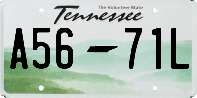 TN license plate A5671L