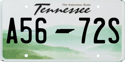 TN license plate A5672S