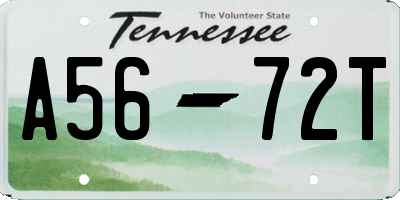 TN license plate A5672T