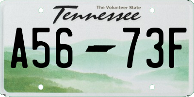 TN license plate A5673F