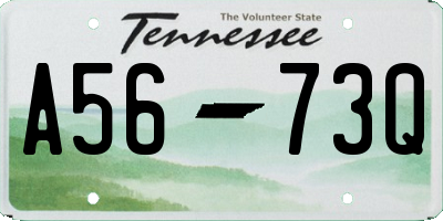 TN license plate A5673Q