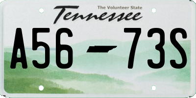 TN license plate A5673S