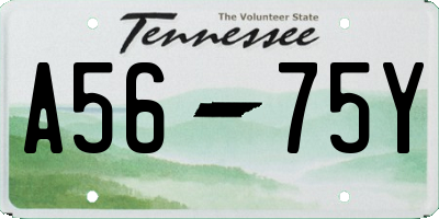 TN license plate A5675Y