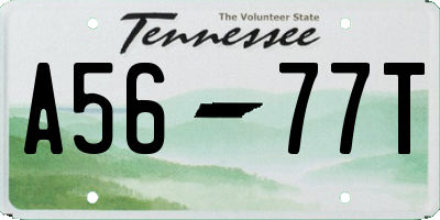 TN license plate A5677T