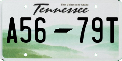 TN license plate A5679T
