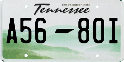 TN license plate A5680I