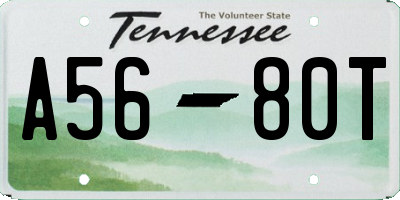 TN license plate A5680T