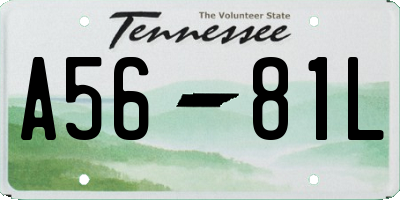 TN license plate A5681L
