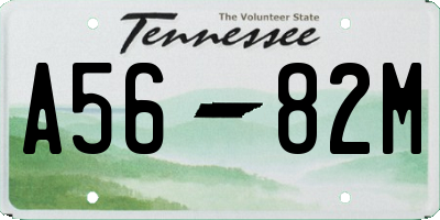 TN license plate A5682M