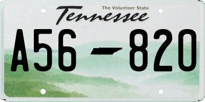TN license plate A5682O